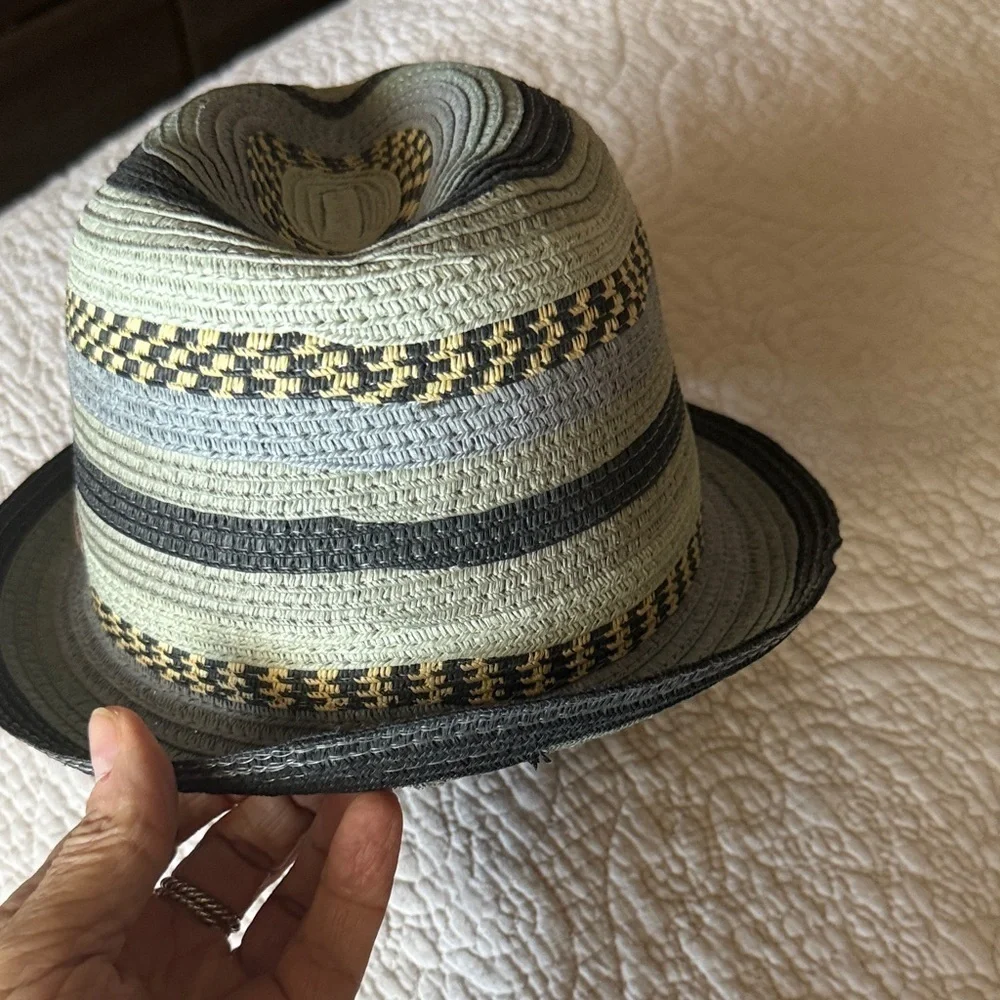 True Religion Multicolor Striped Straw Fedora S/M